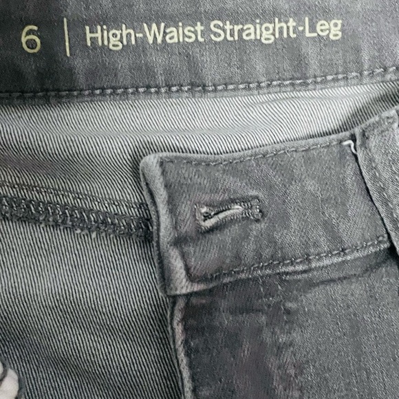 Talbots Flawless High-Waist Straight Leg Women's Gray Jeans 6 - Picture 8 of 12